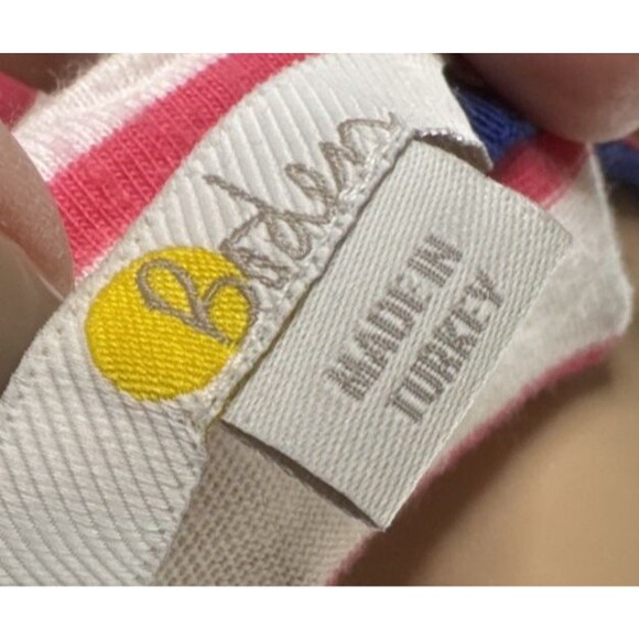 BODEN SZ 8 Dress Pink White Stripe Ruffle Sleeve Casual Rayon Modal Stretchy - Picture 6 of 13